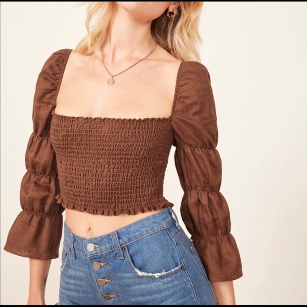 Reformation Maple Top NWOT - chestnut M